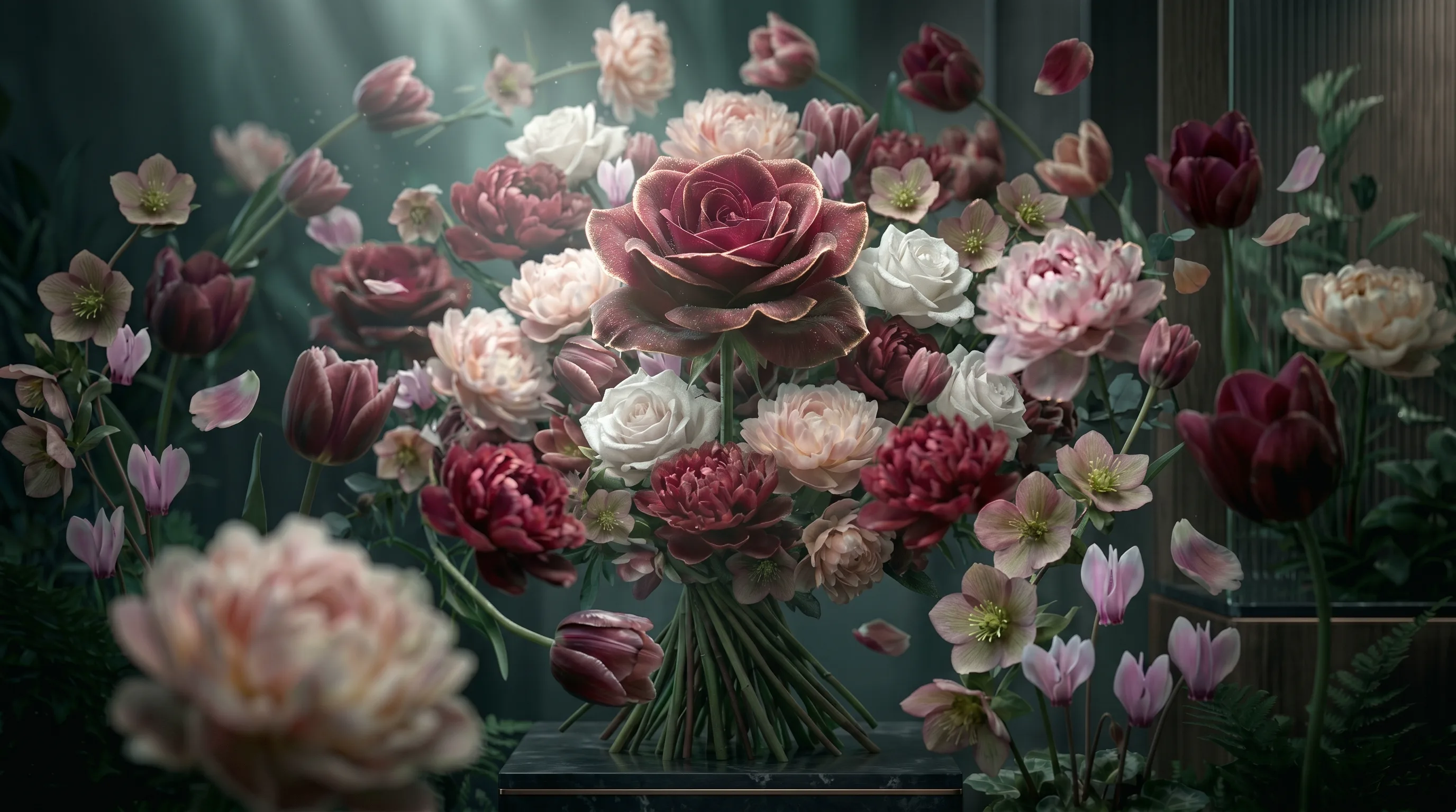 Luxury bouquet reveal